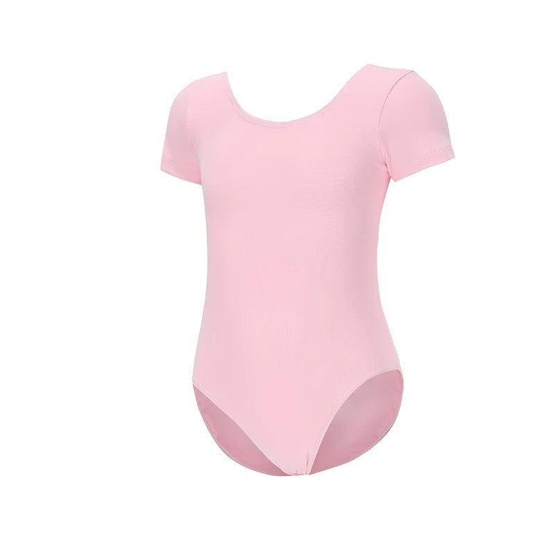 Swiga Girls Short Sleeve Ballet Dress Kids Dance Leotard Skirt Set