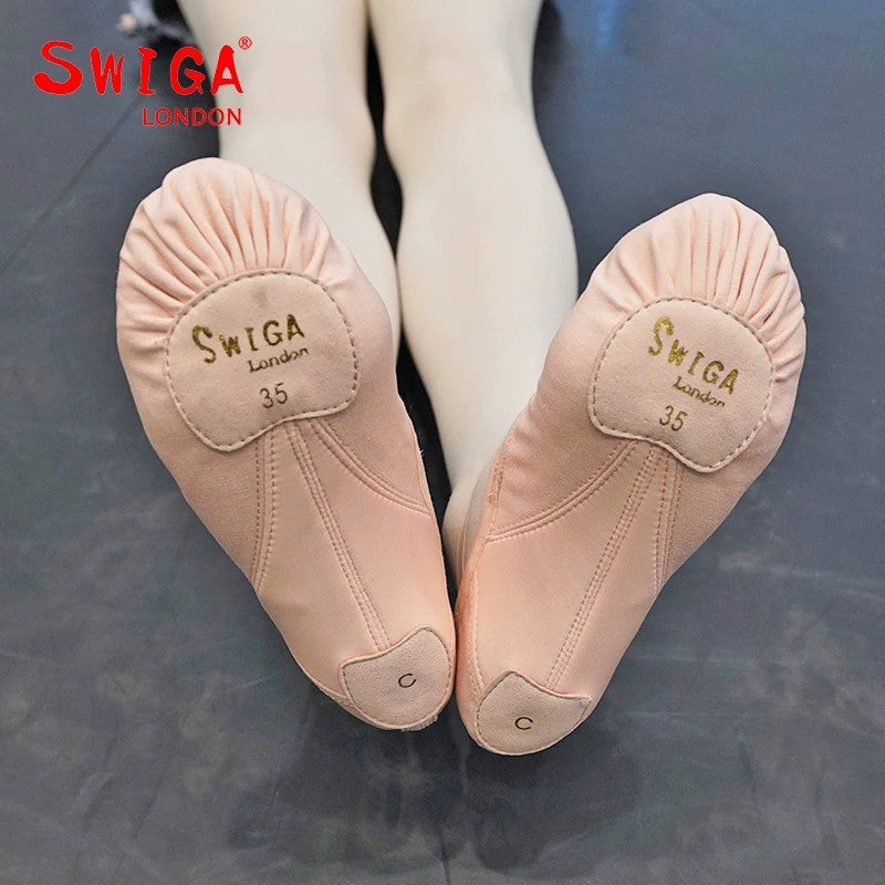 Swiga Canvas Dance Shoes – Soft Sole Cotton Ballet & Chinese Folk Dance Shoes for Kids & Adults