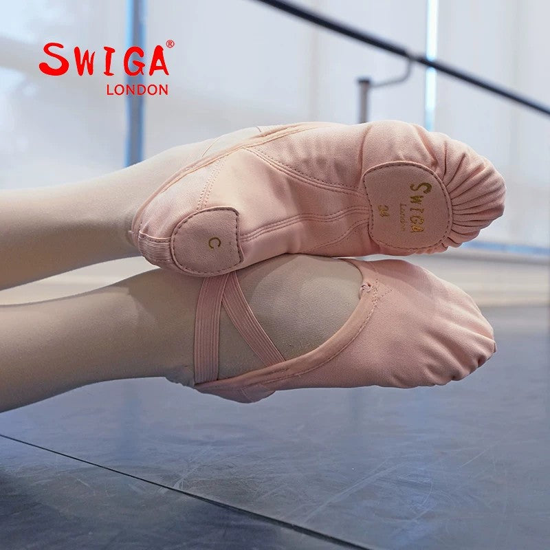 Swiga Canvas Dance Shoes – Soft Sole Cotton Ballet & Chinese Folk Dance Shoes for Kids & Adults