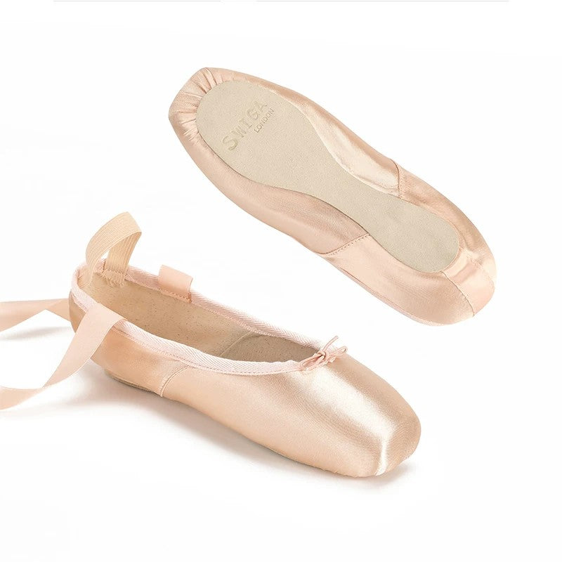 Swiga Girls Soft Pointe Shoes Beginner Ballet Slippers Grade 1-3