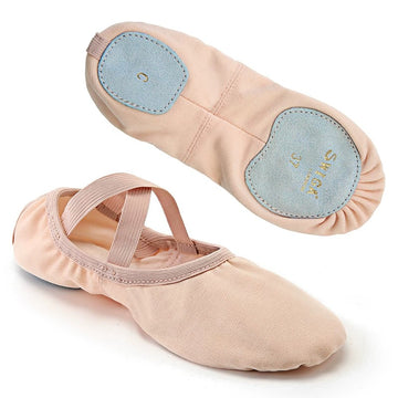 Swiga Women Cotton Cat Paw Ballet Shoes Elastic Wide Sole With Cushion