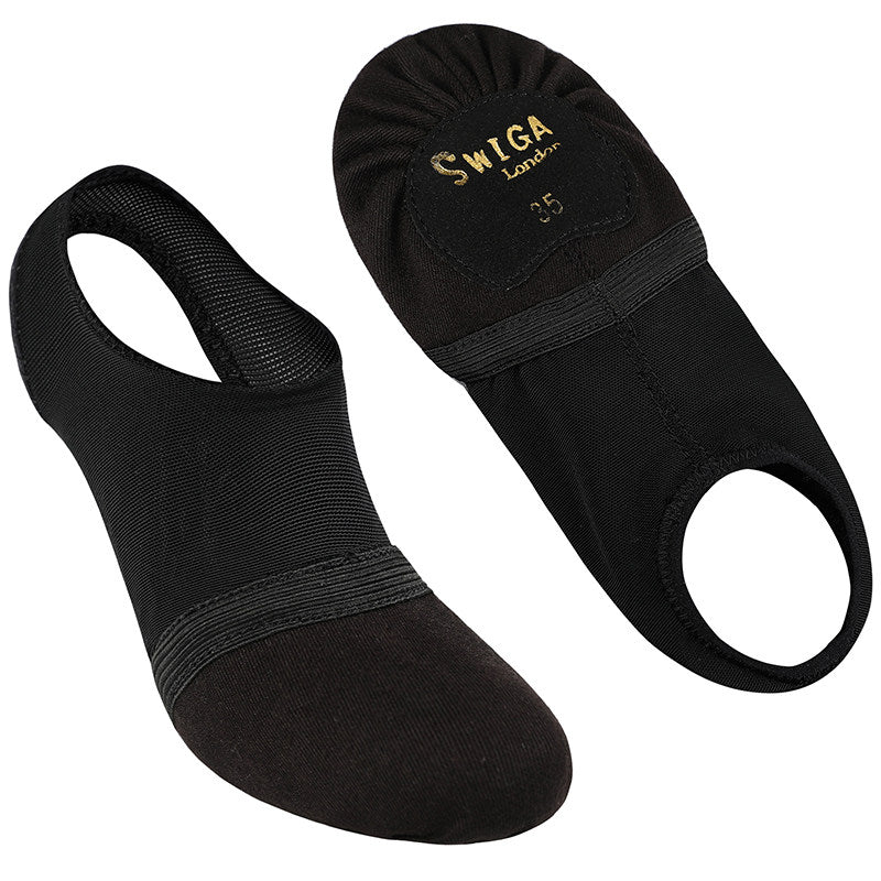 Swiga Summer Fish Shaped Half Sole Dance Shoes Cat Palm Cushion Elastic Cloth Patent Design
