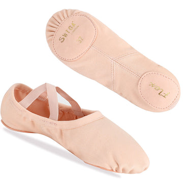 Swiga Elastic Fabric Soft Sole Ballet Shoes Women Professional Dance Practice Footwear