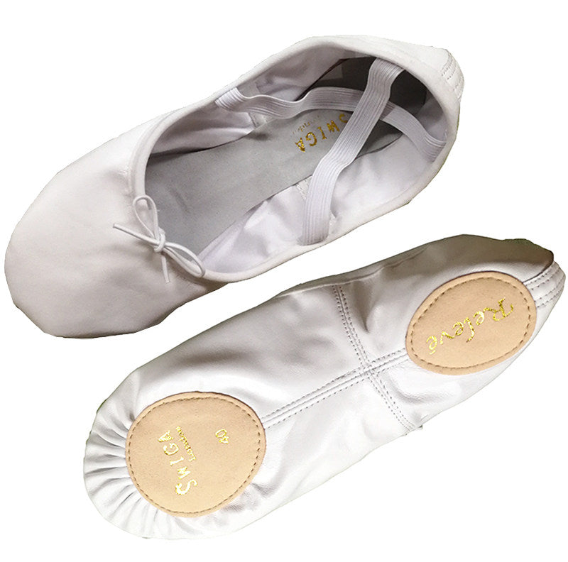 SWIGA Genuine Leather Cat Paw Shoes Adult Indoor Ballet Training Stage Shoes