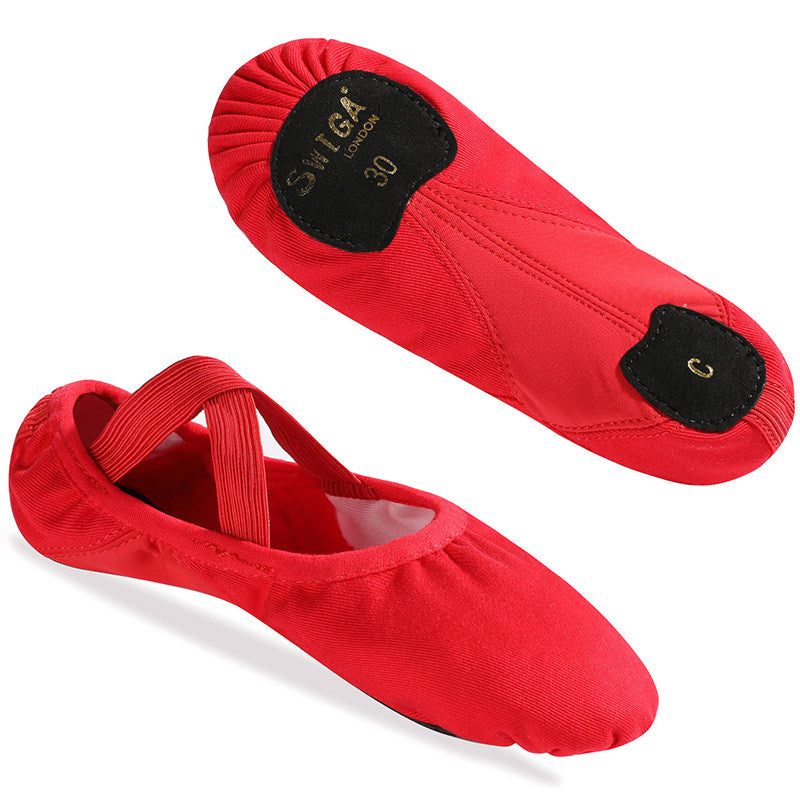Swiga Canvas Dance Shoes – Soft Sole Cotton Ballet & Chinese Folk Dance Shoes for Kids & Adults