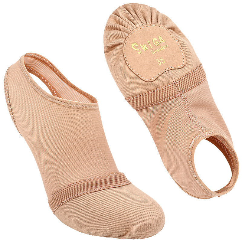 Swiga Summer Fish Shaped Half Sole Dance Shoes Cat Palm Cushion Elastic Cloth Patent Design