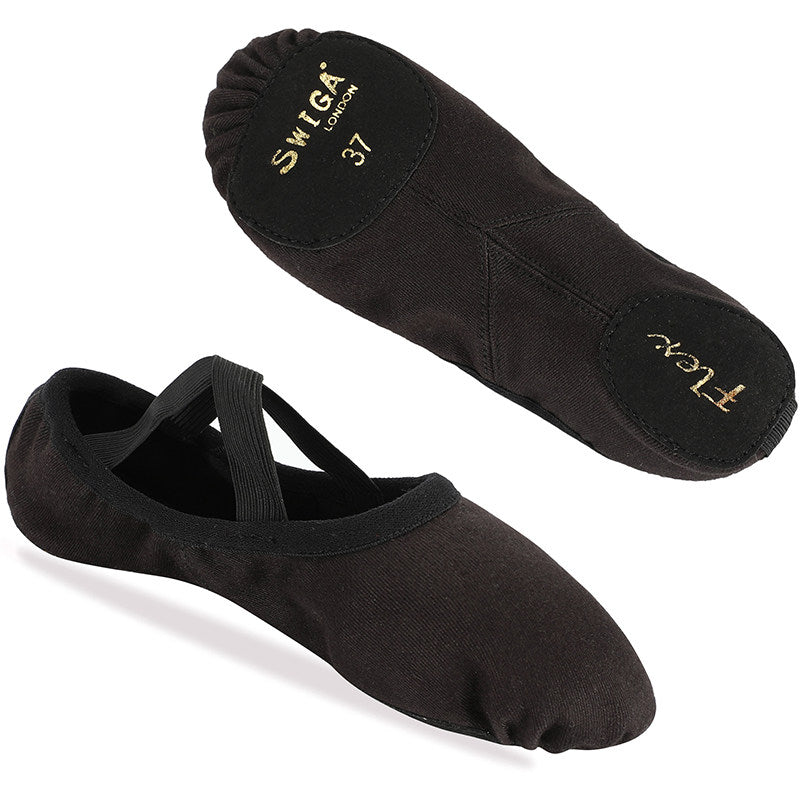 Swiga Elastic Fabric Soft Sole Ballet Shoes Women Professional Dance Practice Footwear